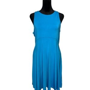 Athleta Blue Midi Sleeveless Dress Size M